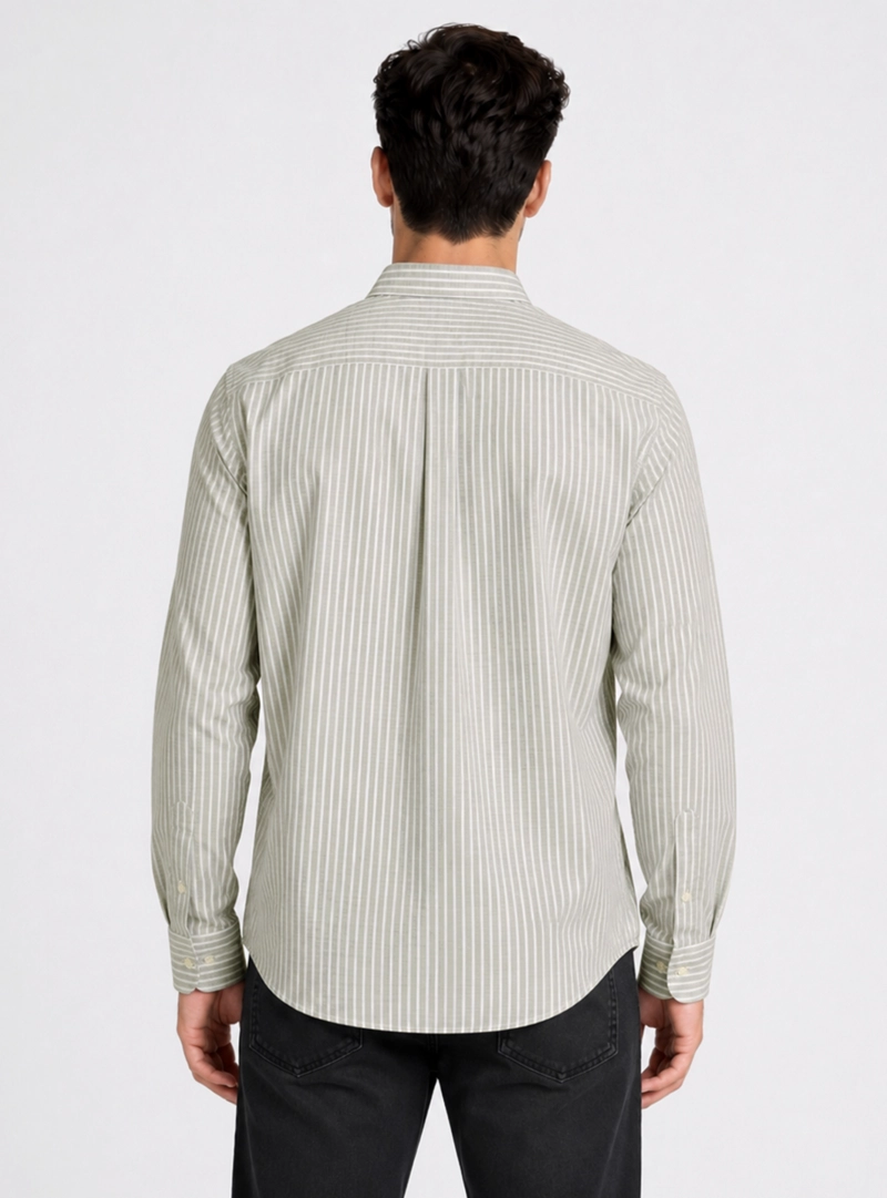CAMISA A RAYAS REGULAR FIT OLIVA PIERO BUTTI - 2