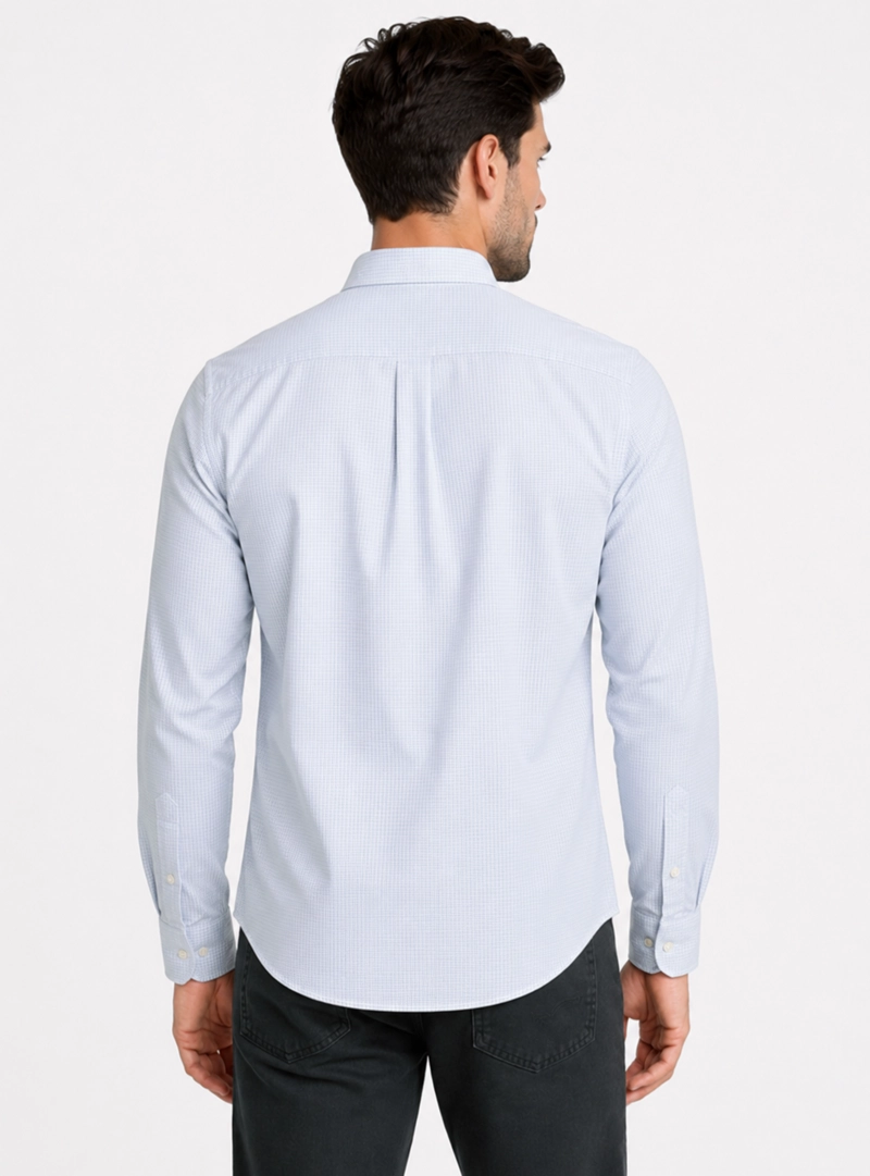 CAMISA A CUADROS REGULAR FIT CELESTE PIERO BUTTI - 2