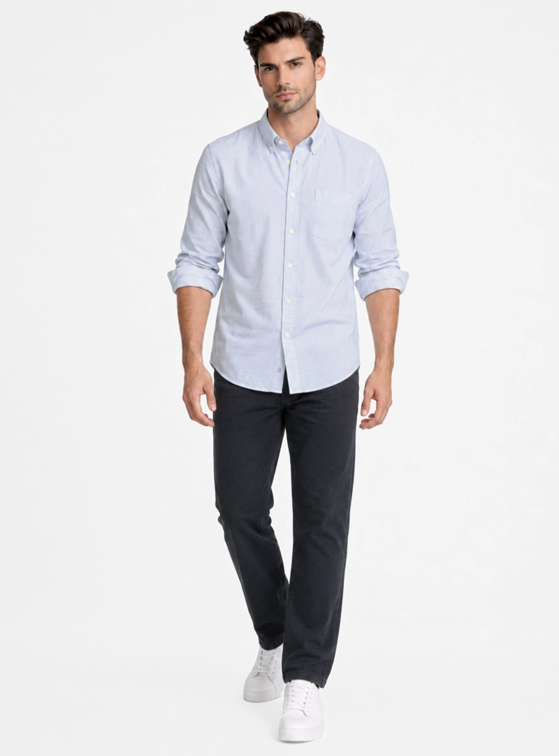CAMISA A CUADROS REGULAR FIT CELESTE PIERO BUTTI - 4