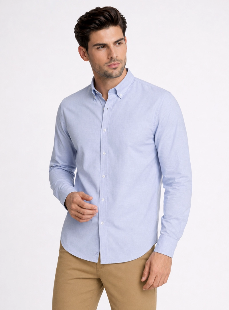 CAMISA FANTASIA REGULAR FIT AZUL PIERO BUTTI - 1