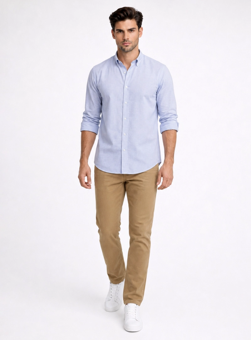 CAMISA FANTASIA REGULAR FIT AZUL PIERO BUTTI - 4