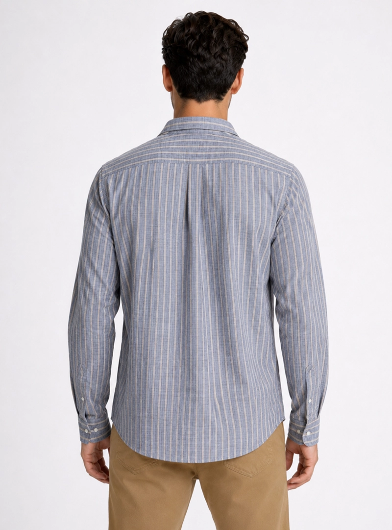 CAMISA A RAYAS REGULAR FIT DENIM PIERO BUTTI - 2