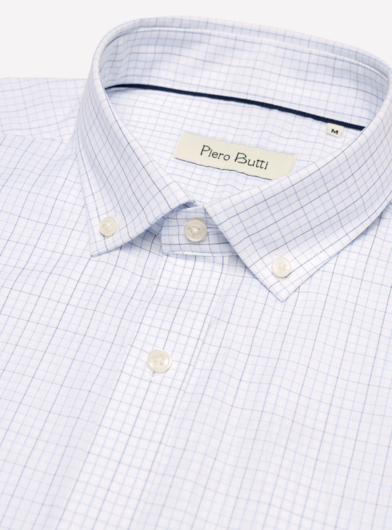 CAMISA CUADROS REGULAR FIT CELESTE PIERO BUTTI - 5