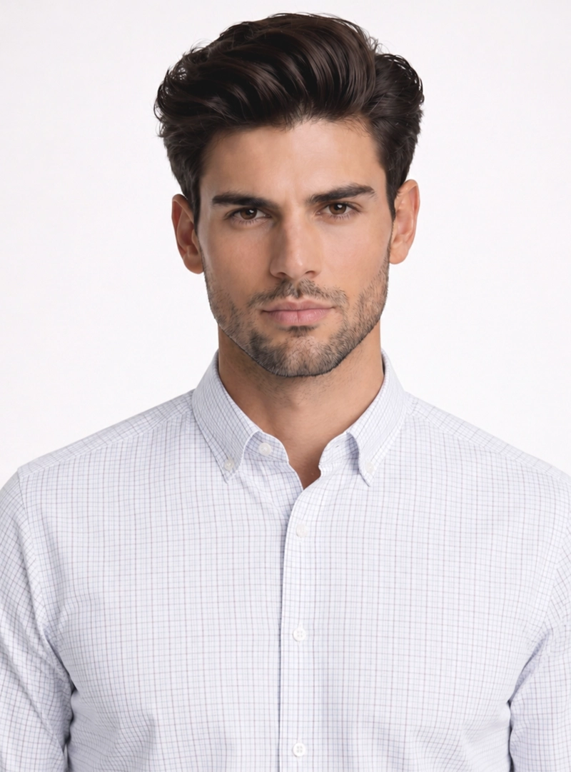 CAMISA CUADROS REGULAR FIT ROJO PIERO BUTTI - 3
