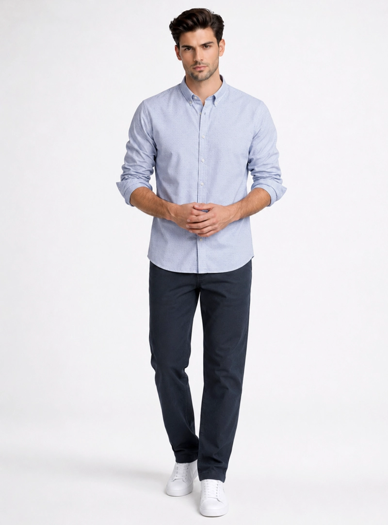 CAMISA FANTASIA REGULAR FIT CELESTE PIERO BUTTI - 3