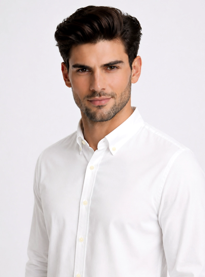 CAMISA LISA REGULAR FIT BLANCO PIERO BUTTI - 3