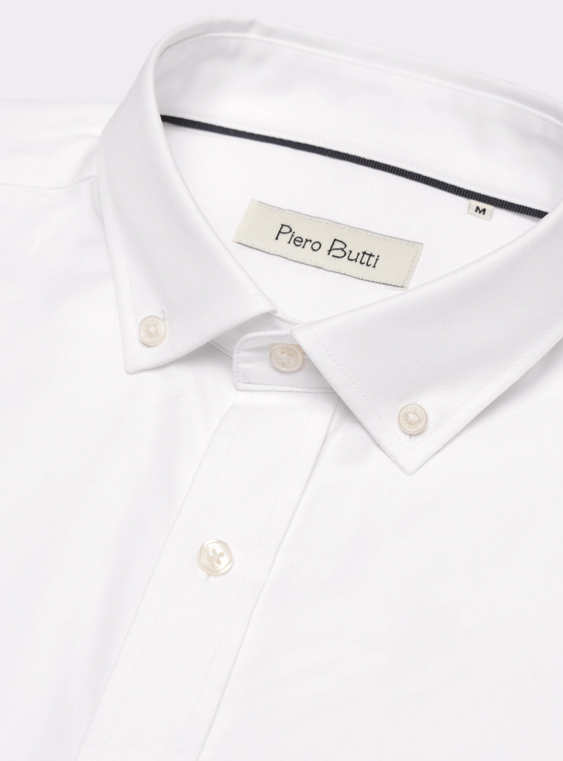 CAMISA LISA REGULAR FIT BLANCO PIERO BUTTI - 5