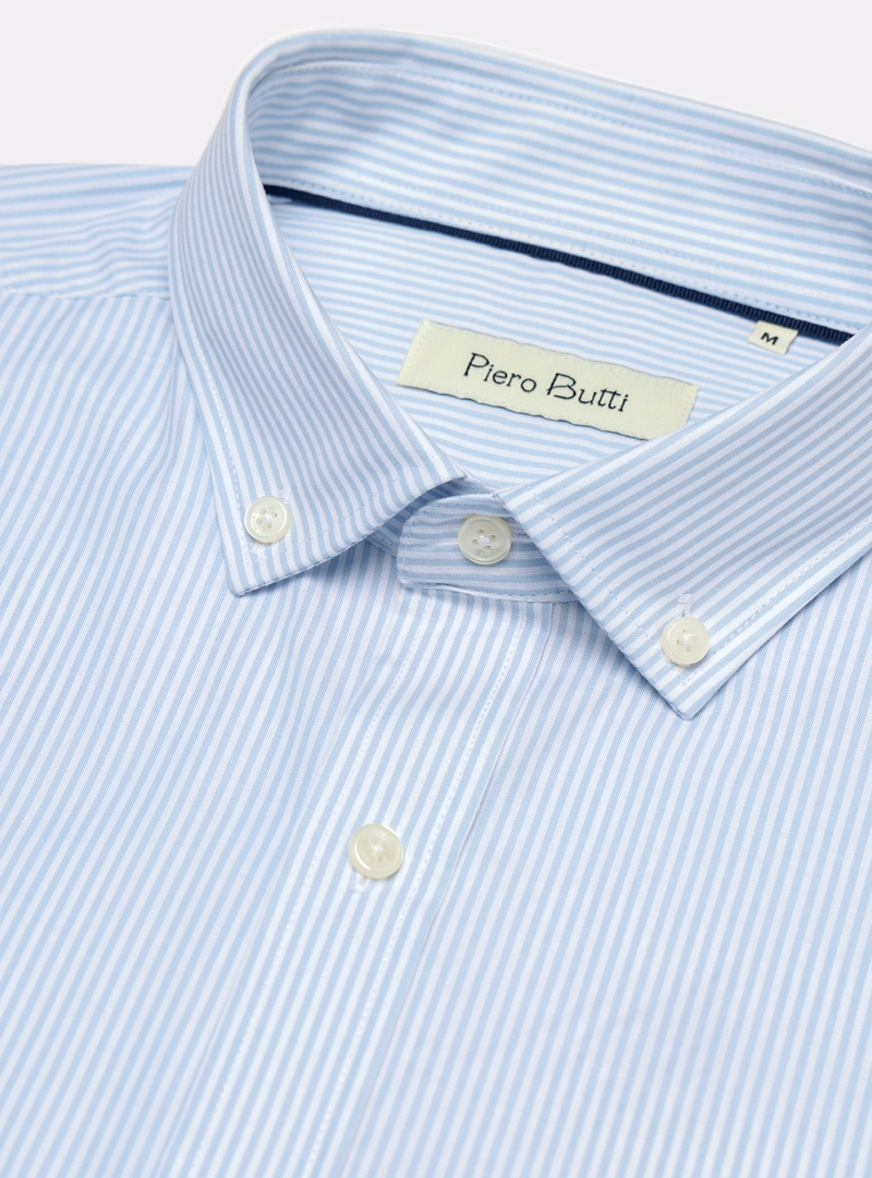 CAMISA A RAYAS REGULAR FIT CELESTE PIERO BUTTI - 5