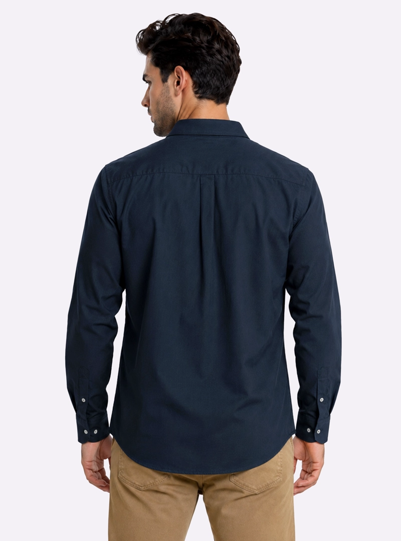 CAMISA LISA REGULAR FIT AZUL MARINO PIERO BUTTI - 2