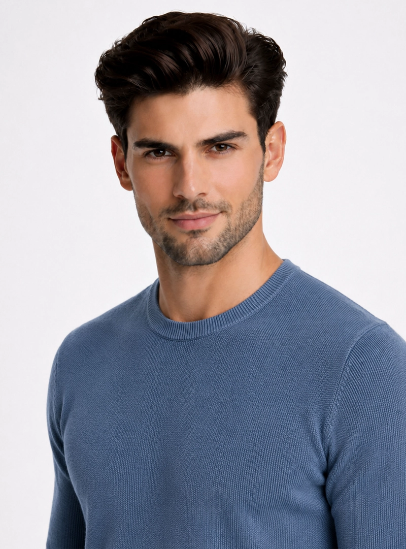 SWEATER STONE WASH REGULAR FIT DENIM PIERO BUTTI - 3