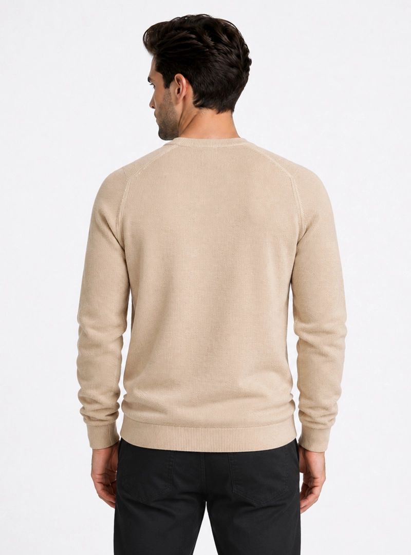 SWEATER STONE WASH REGULAR FIT CAFE  PIERO BUTTI - 2
