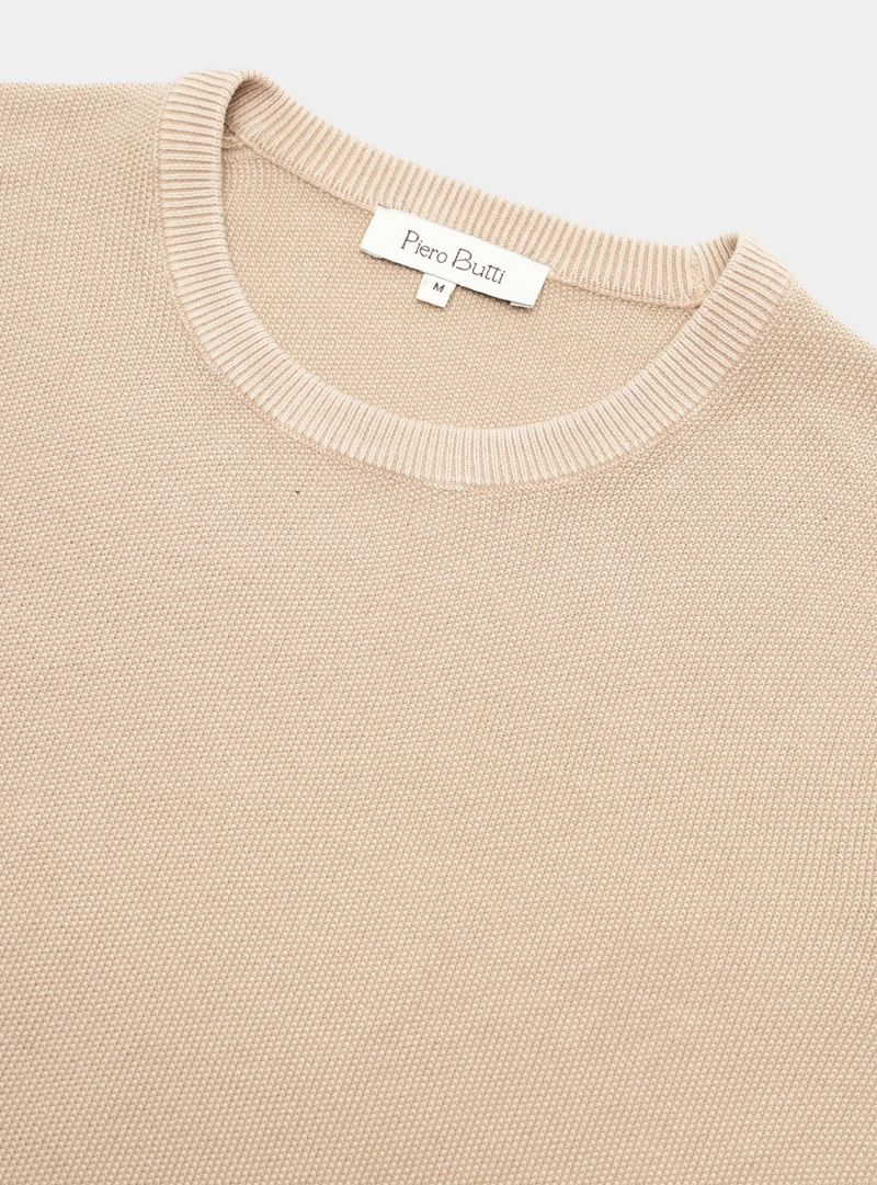 SWEATER STONE WASH REGULAR FIT CAFE  PIERO BUTTI - 5