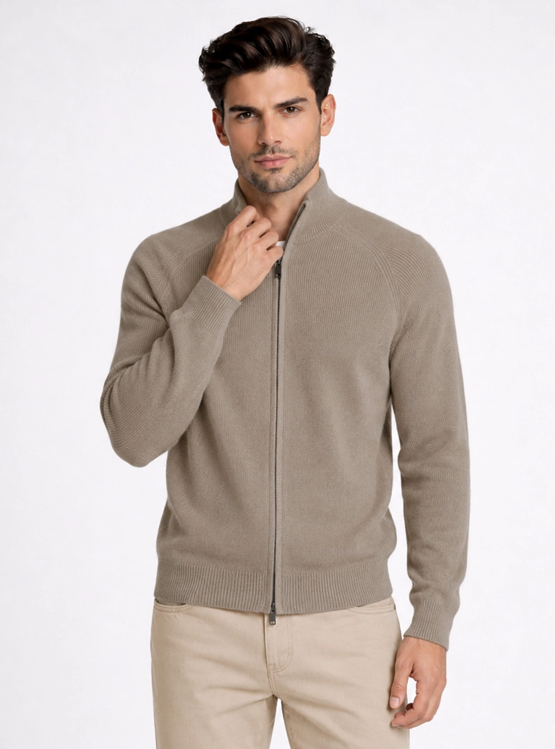 SWEATER CUELLO ALTO REGULAR FIT CAFE  PIERO BUTTI - 1