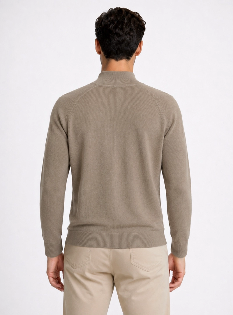SWEATER CUELLO ALTO REGULAR FIT CAFE  PIERO BUTTI - 2