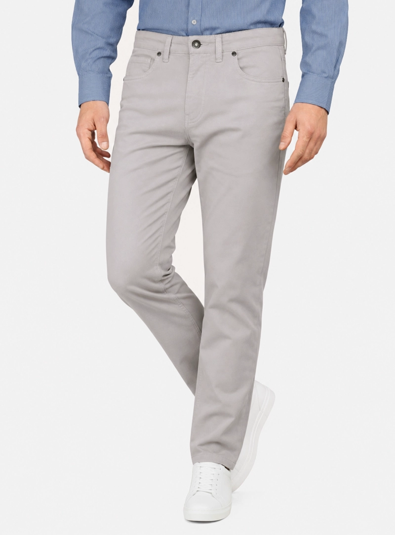 PANTALON 5 POCKET SPANDEX REGULAR FIT GRIS ARROW - 1