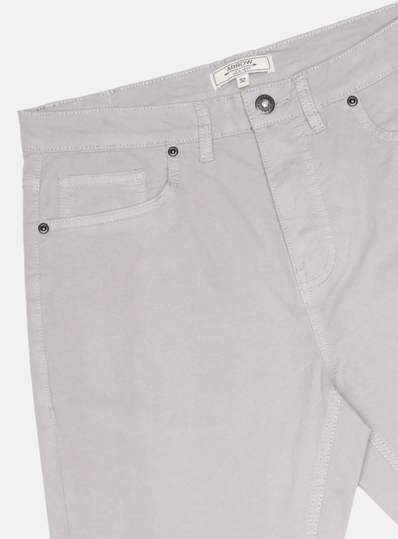 PANTALON 5 POCKET SPANDEX REGULAR FIT GRIS ARROW - 5