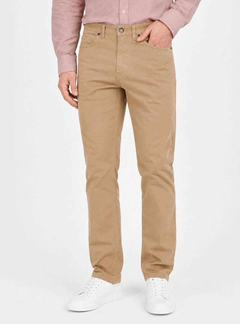 PANTALON 5 POCKET SPANDEX REGULAR FIT CAFE  ARROW - 1