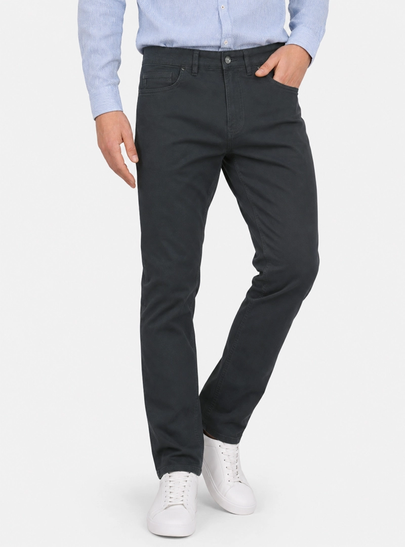 PANTALON 5 POCKET SPANDEX REGULAR FIT AZUL MARINO ARROW - 1