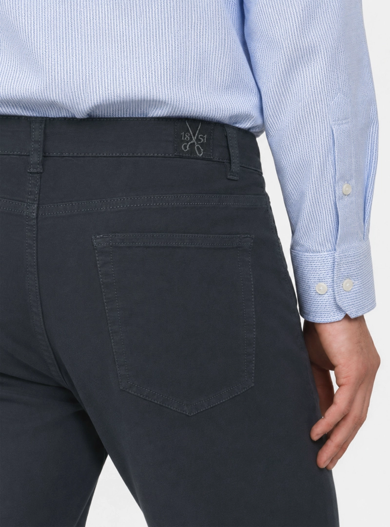 PANTALON 5 POCKET SPANDEX REGULAR FIT AZUL MARINO ARROW - 3