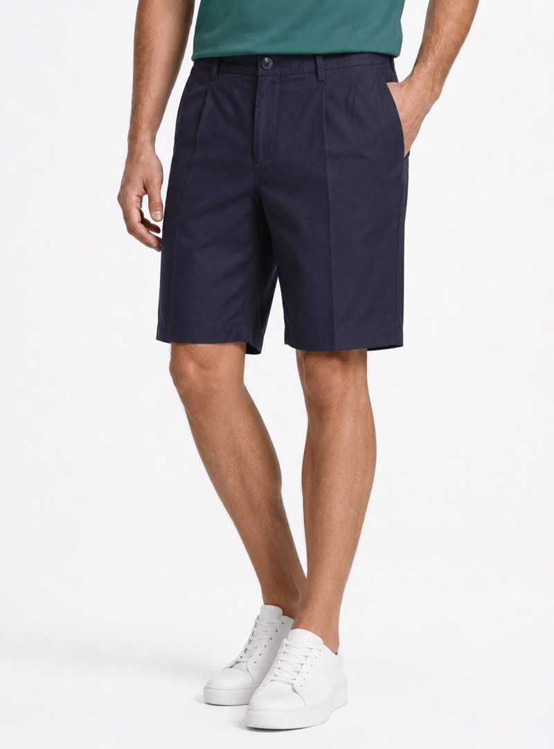 BERMUDA LISA SPANDEX REGULAR FIT AZUL MARINO PIERO BUTTI - 1