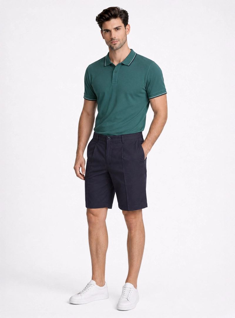 BERMUDA LISA SPANDEX REGULAR FIT AZUL MARINO PIERO BUTTI - 3