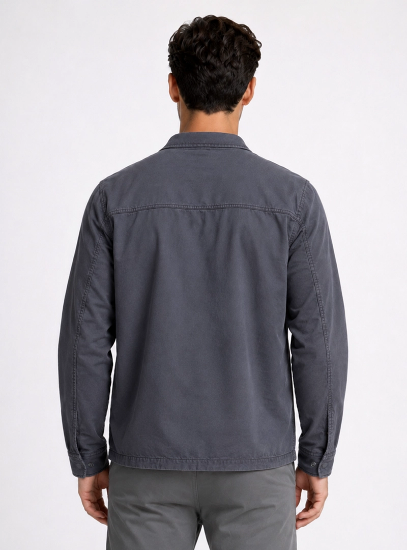 CHAQUETA STONE WASH REGULAR FIT AZUL MARINO PIERO BUTTI - 2