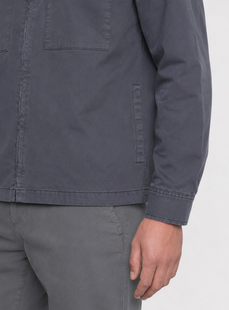 CHAQUETA STONE WASH REGULAR FIT AZUL MARINO PIERO BUTTI - 5