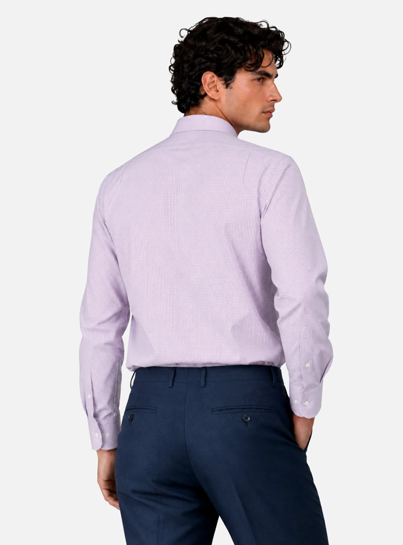 CAMISA FORMAL CUADROS TAILORED FIT ROSADO ARROW - 3