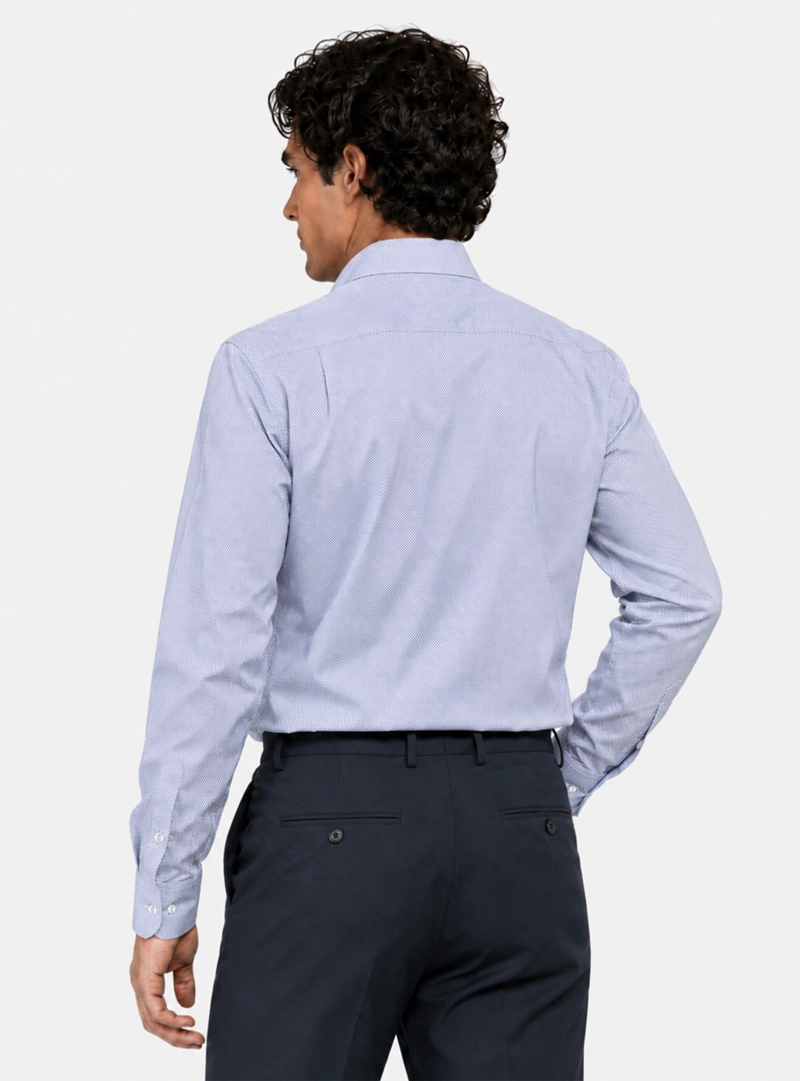 CAMISA FORMAL SPANDEX TAILORED FIT AZUL ARROW - 2
