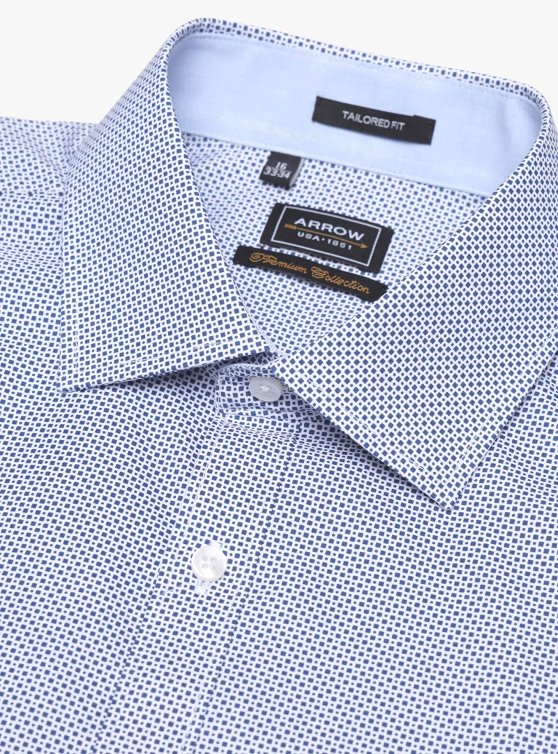CAMISA FORMAL SPANDEX TAILORED FIT AZUL ARROW - 5