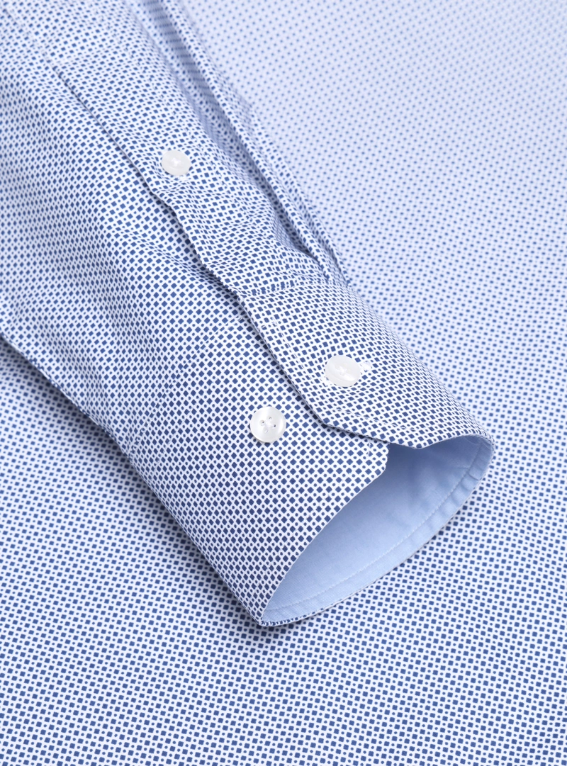CAMISA FORMAL SPANDEX TAILORED FIT AZUL ARROW - 6