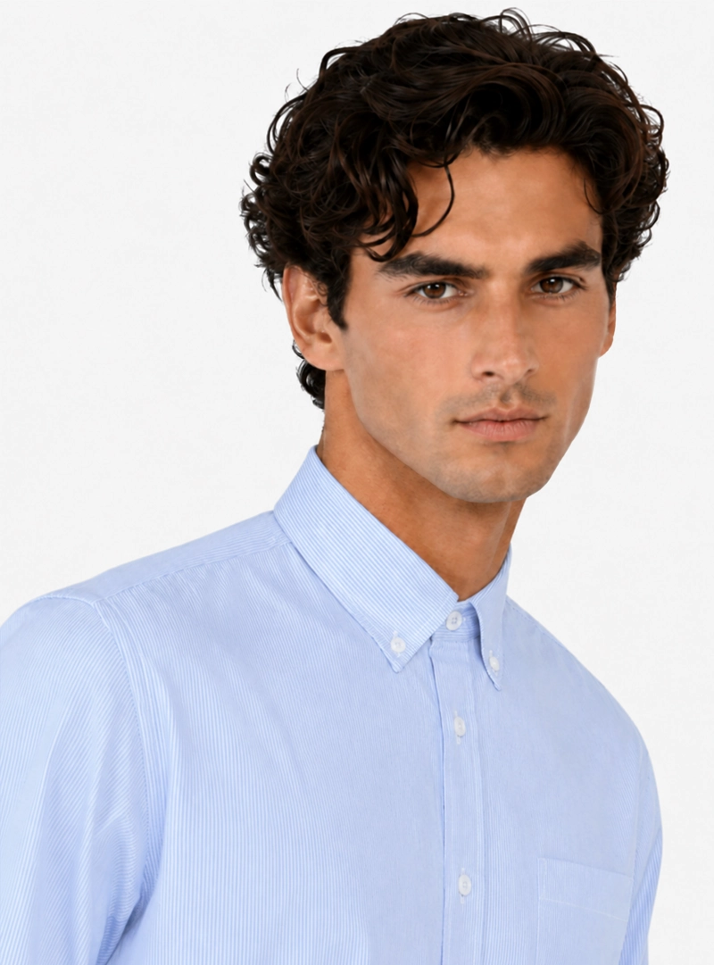 CAMISA FORMAL RAYAS TAILORED FIT CELESTE ARROW - 4