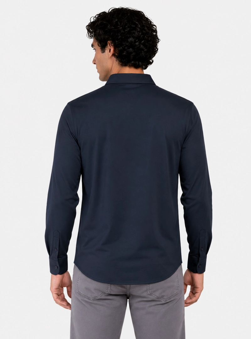 CAMISA SPANDEX NON IRON REGULAR FIT AZUL MARINO ARROW - 2