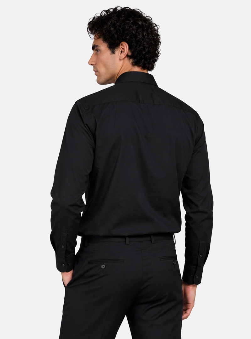 CAMISA FORMAL SPANDEX SLIM FIT NEGRO ARROW - 2