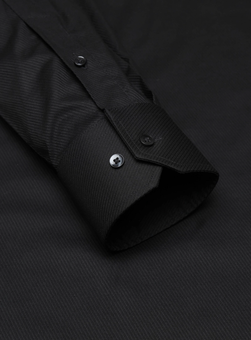 CAMISA FORMAL SPANDEX SLIM FIT NEGRO ARROW - 5