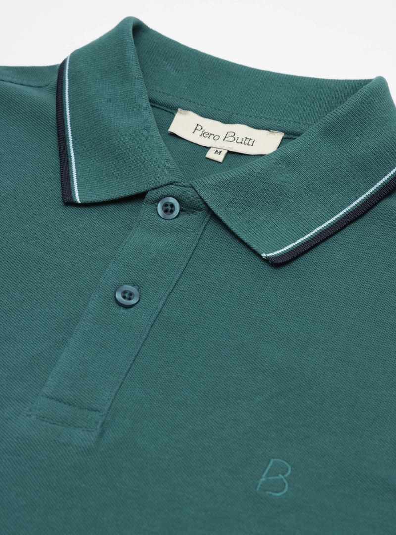 POLERA PIQUE REGULAR FIT VERDE PIERO BUTTI - 5