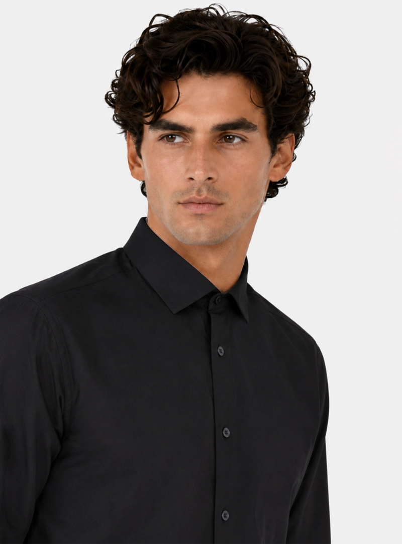 CAMISA SPANDEX NON IRON REGULAR FIT NEGRO ARROW - 3