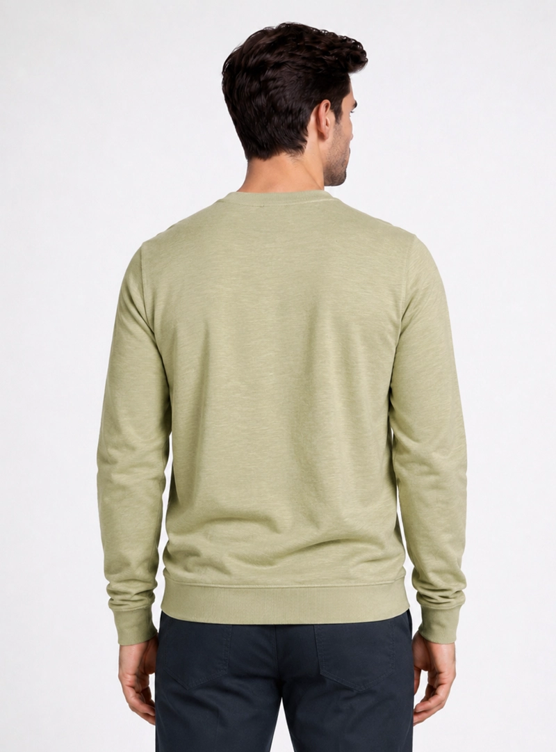 POLERON CUELLO REDONDO REGULAR FIT VERDE PIERO BUTTI - 2
