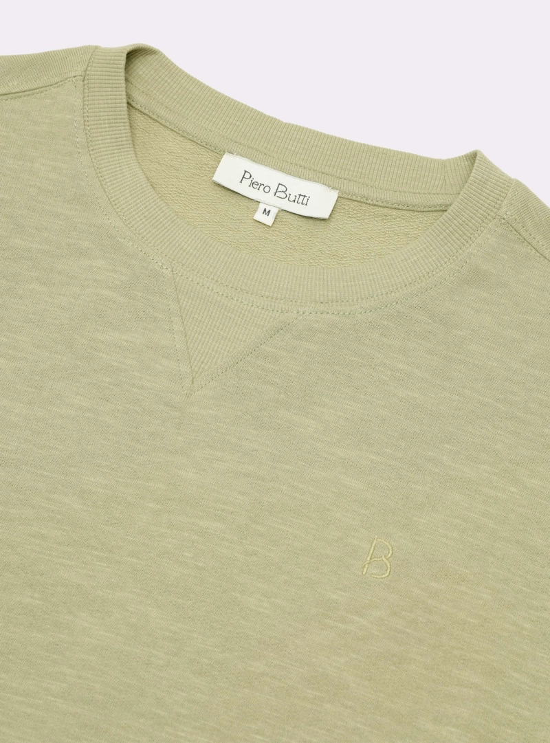 POLERON CUELLO REDONDO REGULAR FIT VERDE PIERO BUTTI - 5