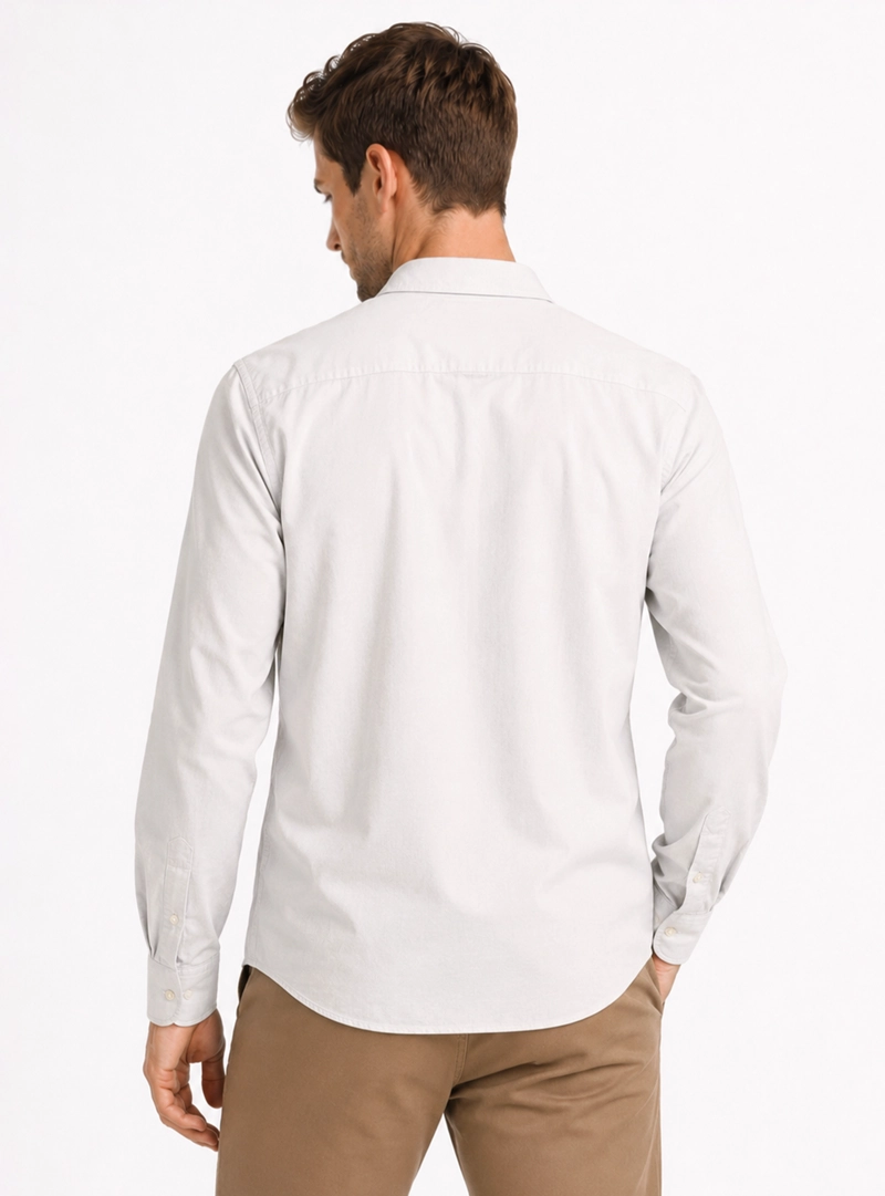 CAMISA OXFORD SPANDEX REGULAR FIT BEIGE ARROW - 2
