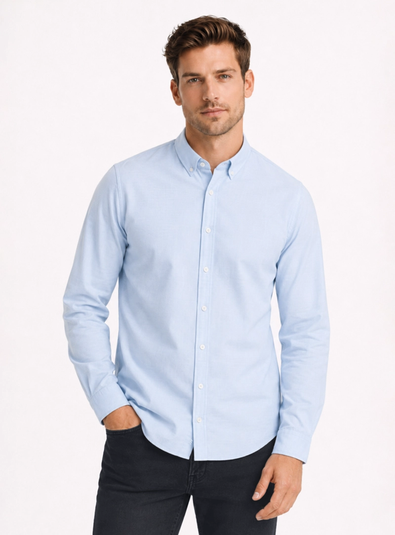 CAMISA FANTASIA REGULAR FIT CELESTE ARROW - 1