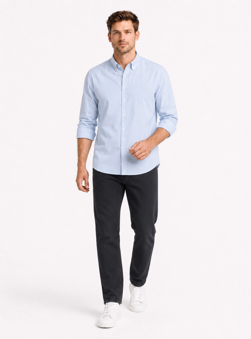 CAMISA FANTASIA REGULAR FIT CELESTE ARROW - 3