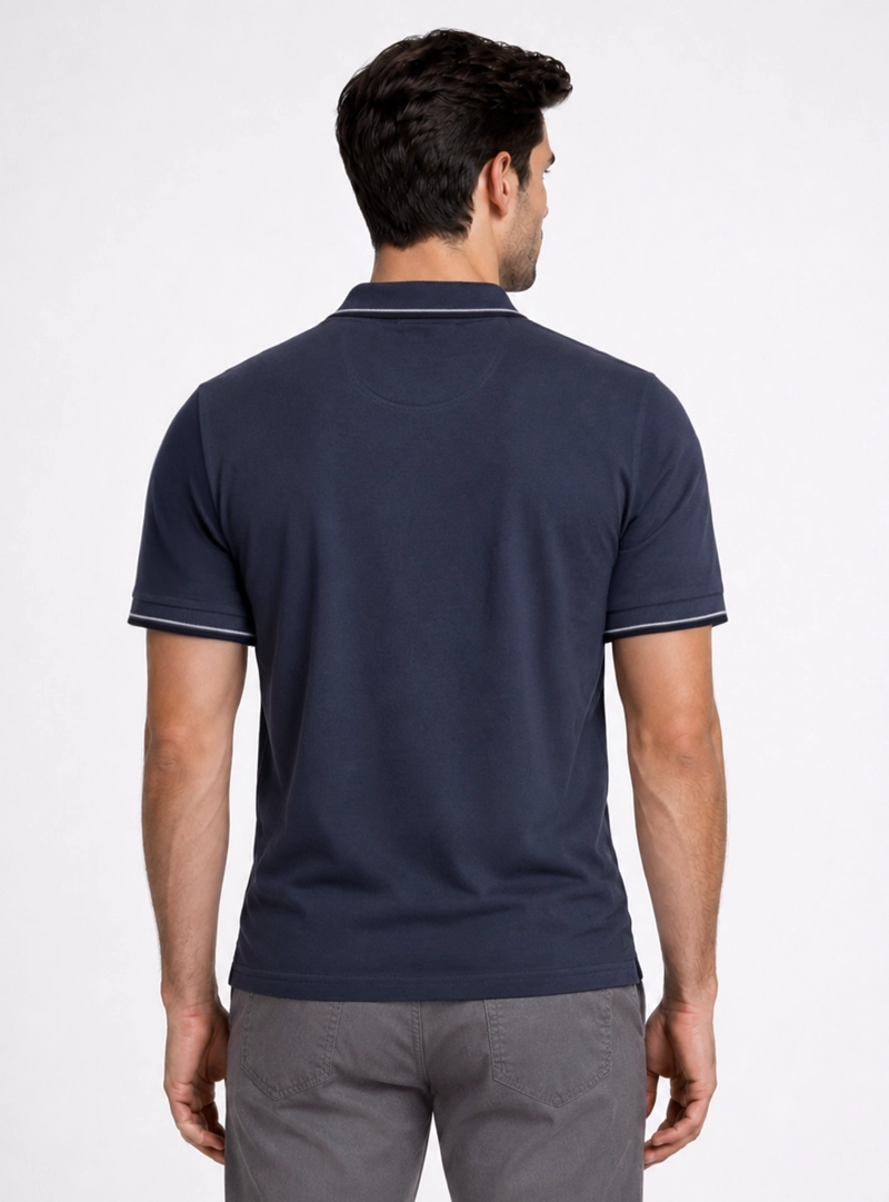 POLERA PIQUE REGULAR FIT AZUL PIERO BUTTI - 2