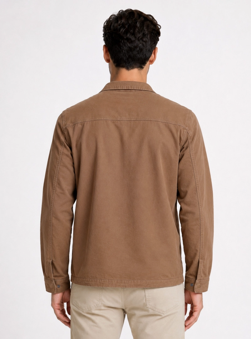CHAQUETA STONE WASH REGULAR FIT TAUPE PIERO BUTTI - 2