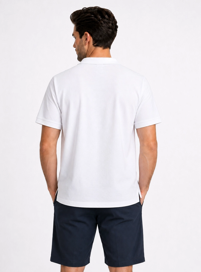 POLERA PIQUE ABOTONADA REGULAR FIT BLANCO PIERO BUTTI - 2