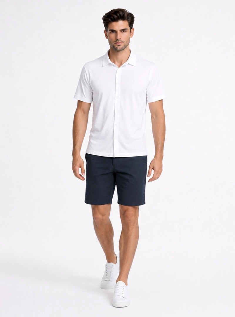 POLERA PIQUE ABOTONADA REGULAR FIT BLANCO PIERO BUTTI - 4