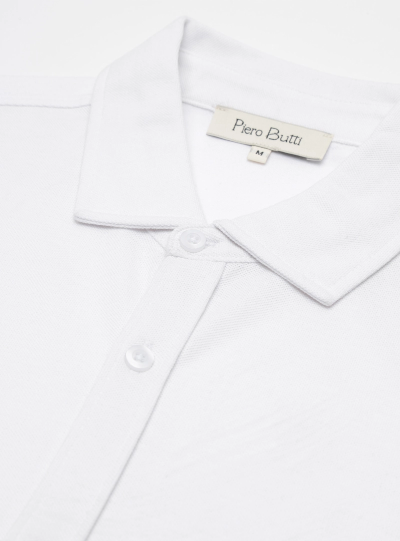 POLERA PIQUE ABOTONADA REGULAR FIT BLANCO PIERO BUTTI - 5
