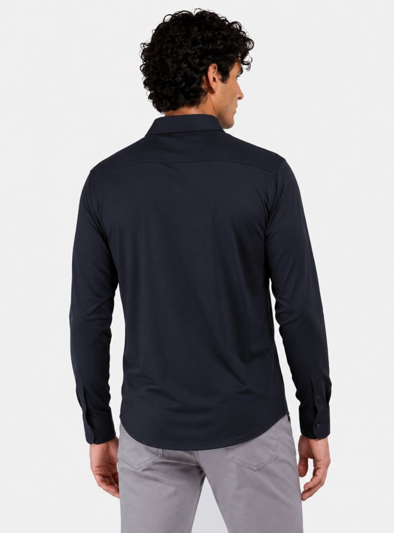 CAMISA SPANDEX NON IRON REGULAR FIT AZUL MARINO ARROW - 2