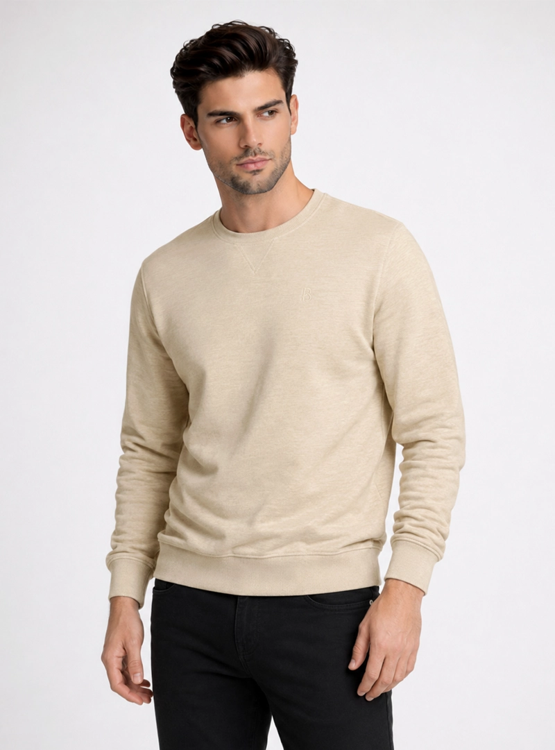 POLERON CUELLO REDONDO REGULAR FIT ARENA PIERO BUTTI - 1