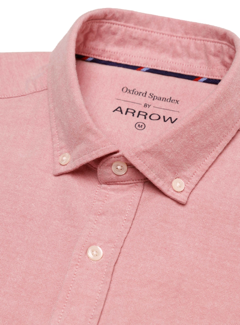 CAMISA OXFORD SPANDEX REGULAR FIT ROSADO ARROW - 5